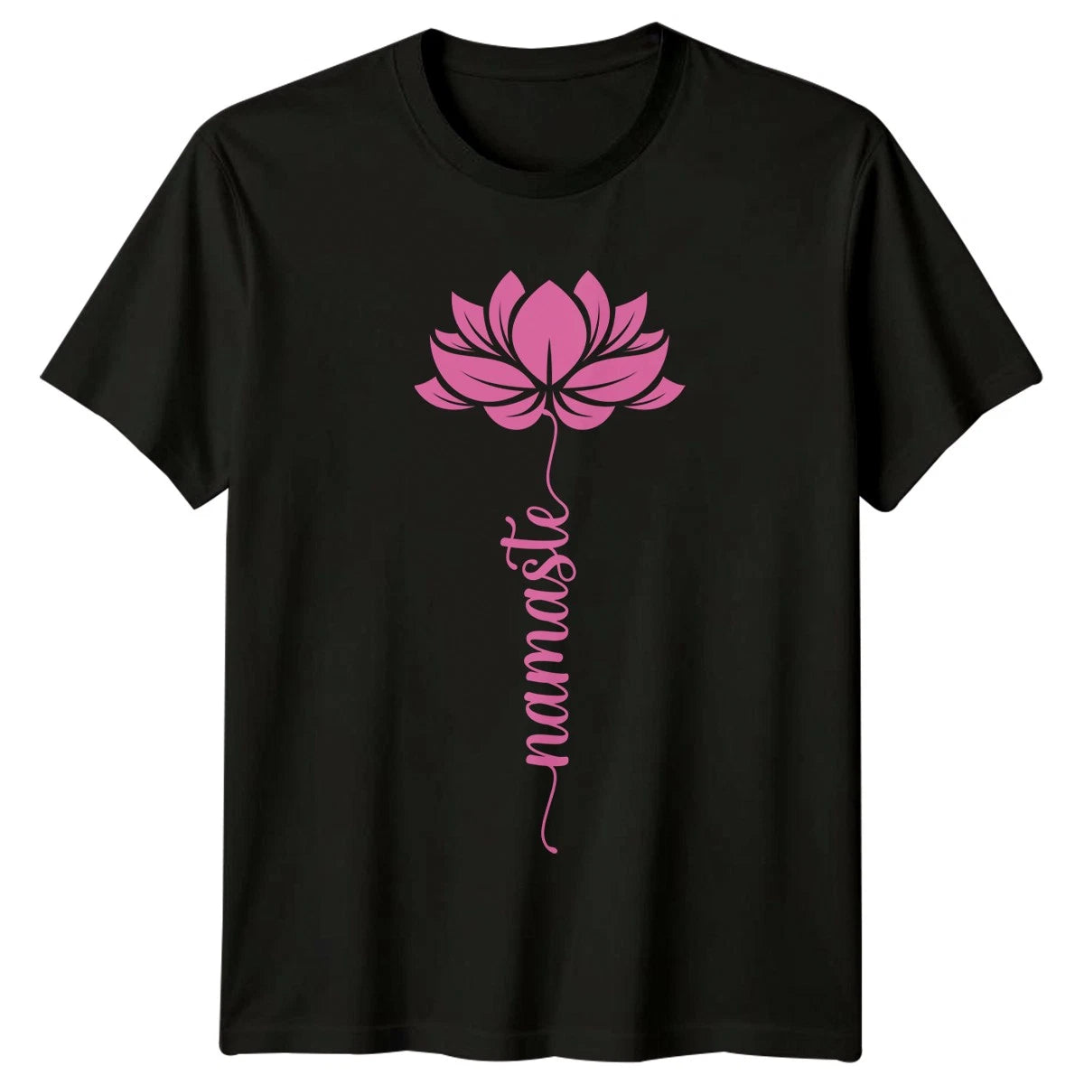 Namaste Lotus Flower Womens T-Shirt Yoga Meditation Birthday Gift For Her