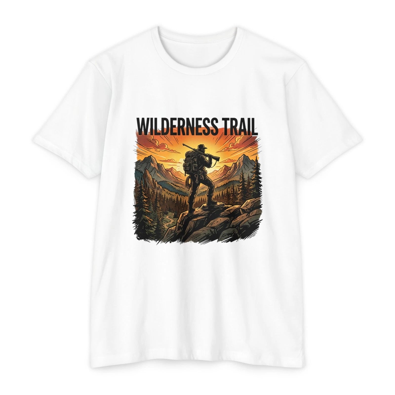 Wilderness Trail Hiker T-shirt | Mountain Sunset Outdoor Adventure