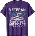 Proud US Air Force Veteran USA Flag Patriotic Vintage Mens T-Shirt