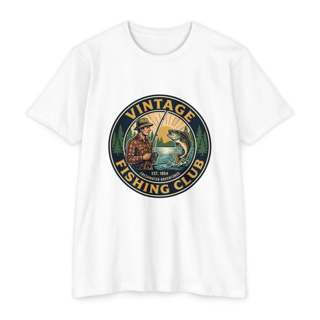 Vintage Fishing Club T-Shirt | Retro Angler Badge