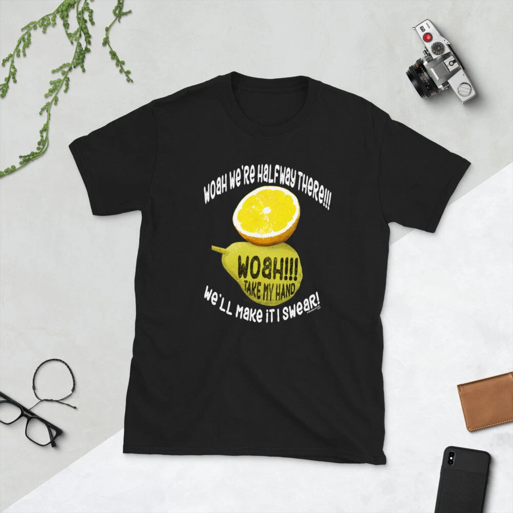 Lemon on a Pear Jon Bon Jovi Eighties Retro Funny livin on a prayer T-Shirt Rock