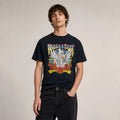 Vintage Road Rock Skeleton Guitar Graphic Band T-Shirt Black 100% Cotton S