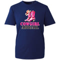 Personalised Cowgirl T-Shirt Custom Name Pink Boots Western Country Graphic Tee