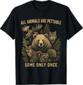 All Animals are Pettable Some Only Once Vintage Retro Nature T-Shirt