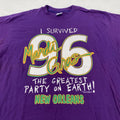 Vintage 1996 I Survived Mardi Gras Shirt Mens XL New Orleans Party 90s Tee