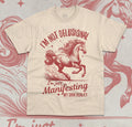 Manifesting My Own Reality T-Shirt Retro Funny Meme Horse Animal Lover Shirt