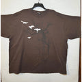 Hybrid Tees Crows Guitar Grunge Indie Emo Y2K Skater Graphic TShirt Brown Men XL
