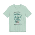 Running on Coffee and Chaos Tee | #MomLife coffee cup design