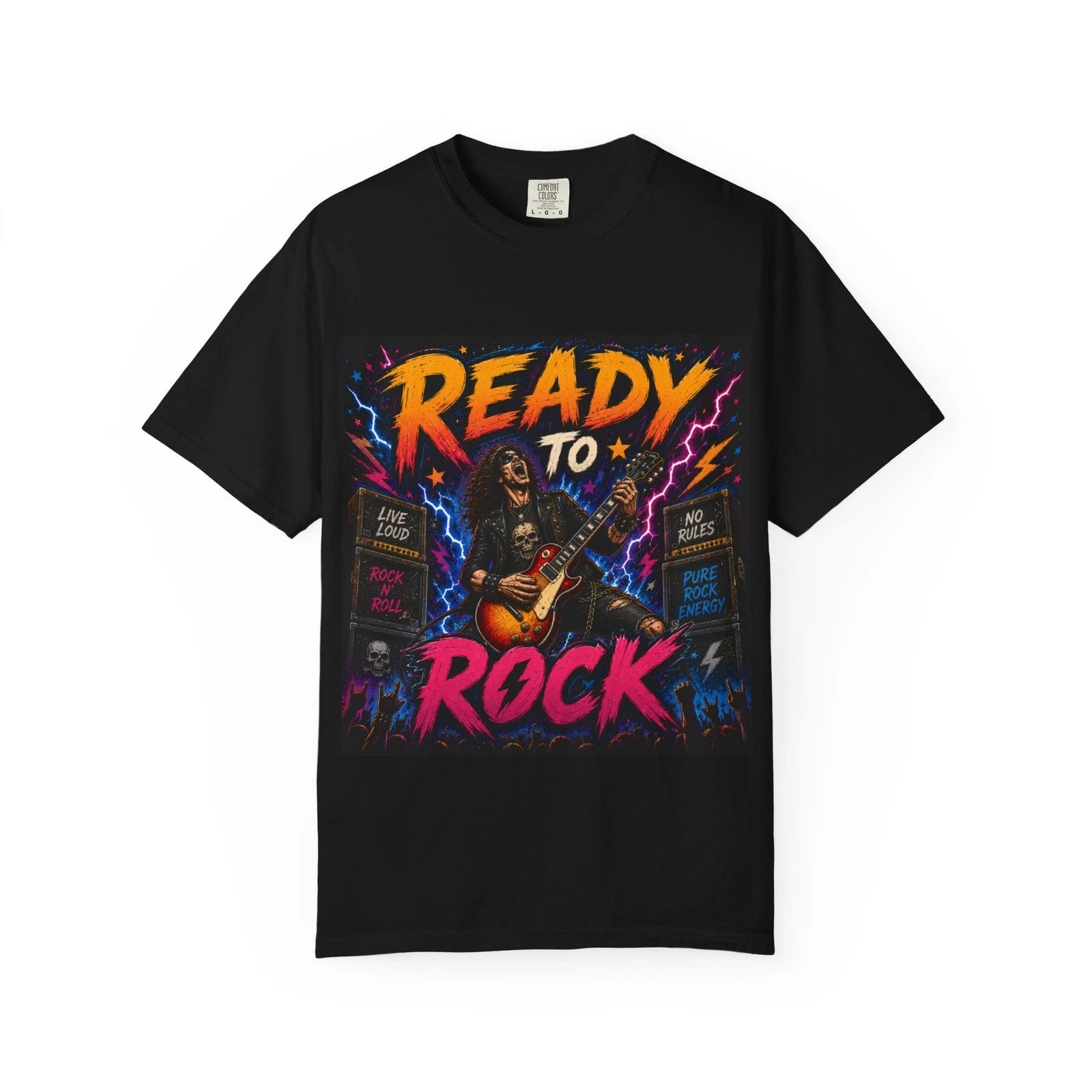 Ready to Rock Electric Guitar T-Shirt | Rock Concert Tee