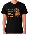 Best Dachshund Dad Ever Funny Wiener Dog Lover Gift T-Shirt Father Tee