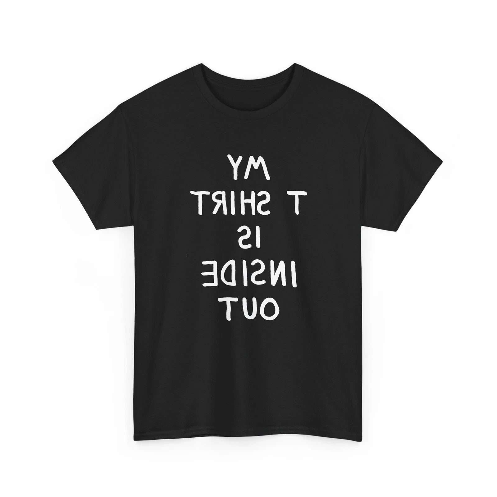 1960s novelty my tshirt is inside out custom hand drawn reproduction tshirt