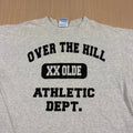 Vintage 90s Over The Hill Athletic Department Dept T Shirt Funny Old XL Novelty