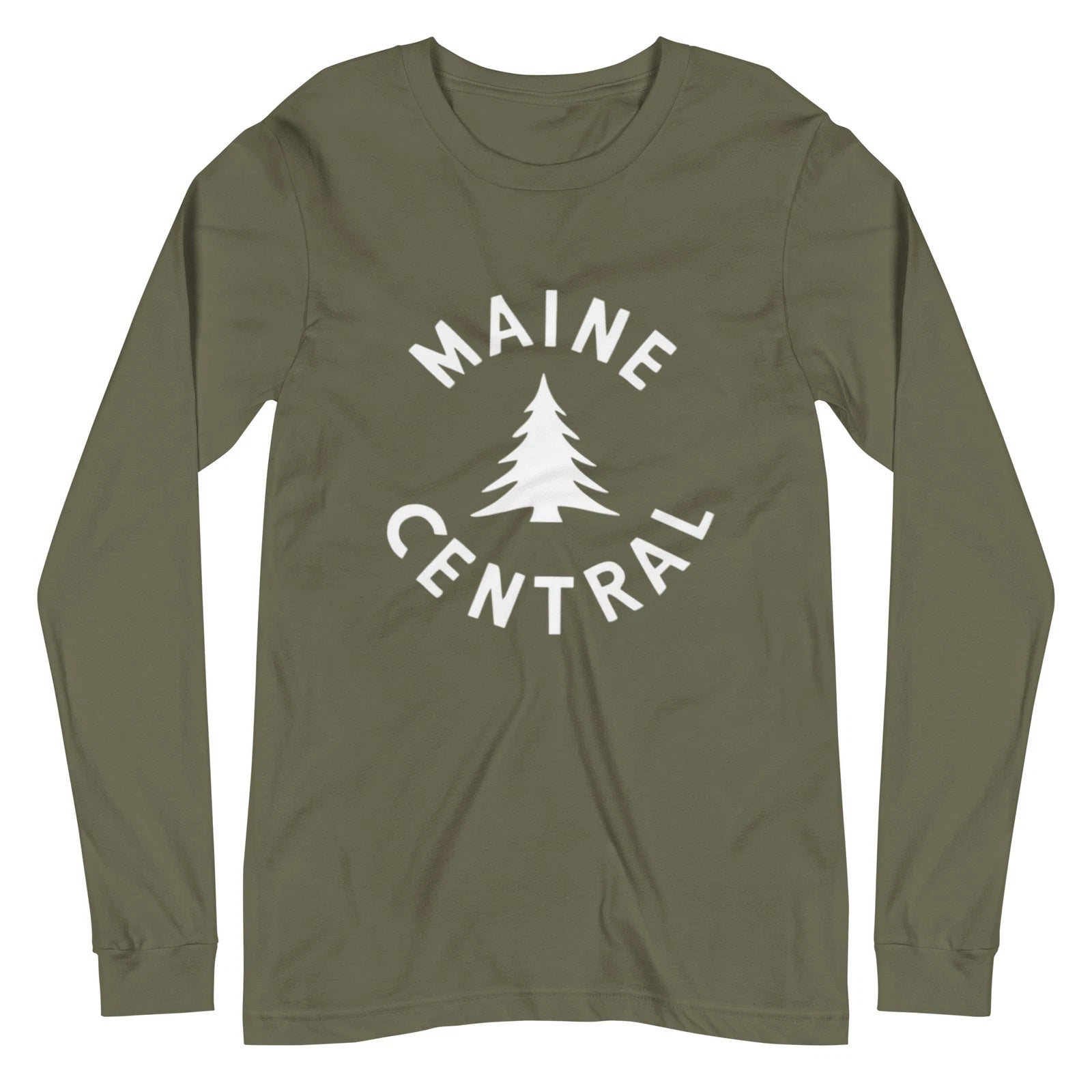 MAINE CENTRAL RAILROAD LONG SLEEVE UNISEX SHIRT VINTAGE PINE TREE PORTLAND NEW