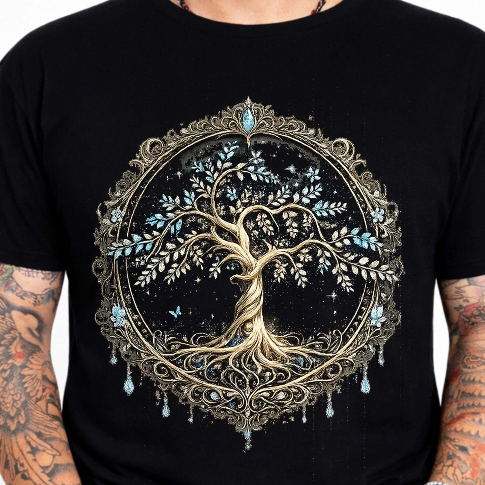 Tree Of Life T-Shirt Celtic Spiritual Nature Pagan Mandala Yoga Gift Graphic Tee