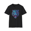 Neon Tiger Face T-Shirt Cyberpunk Japanese Streetwear Y2K Retro Graphic Tee Men