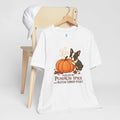 Fueled by Pumpkin Spice & Boston Terrier Kisses Womens T-Shirt Fall Dog Mom