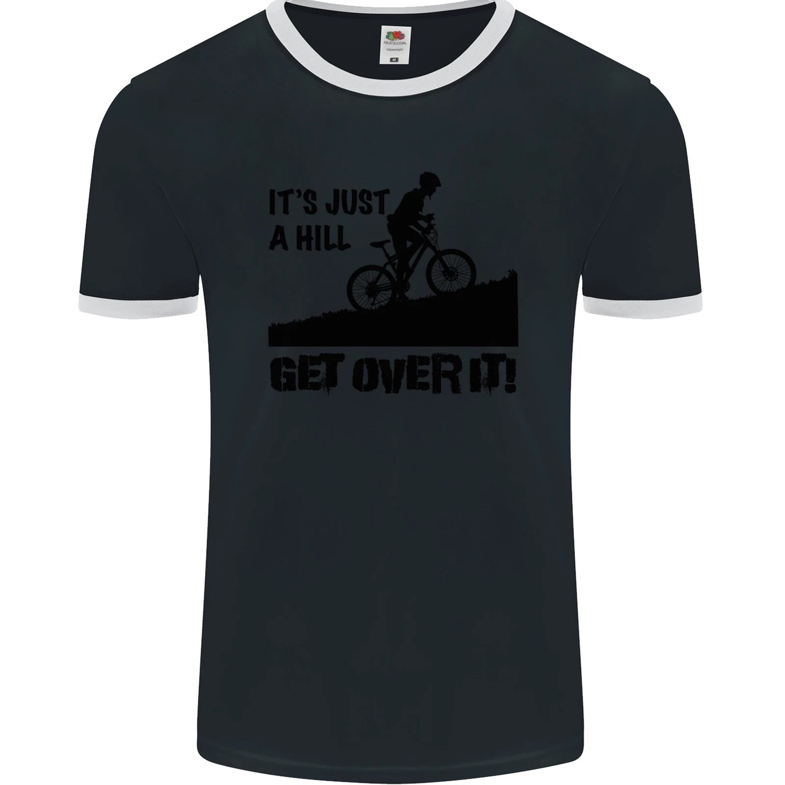 A Hill Get Over It Cycling Cyclist Funny Mens Ringer T-Shirt FotL