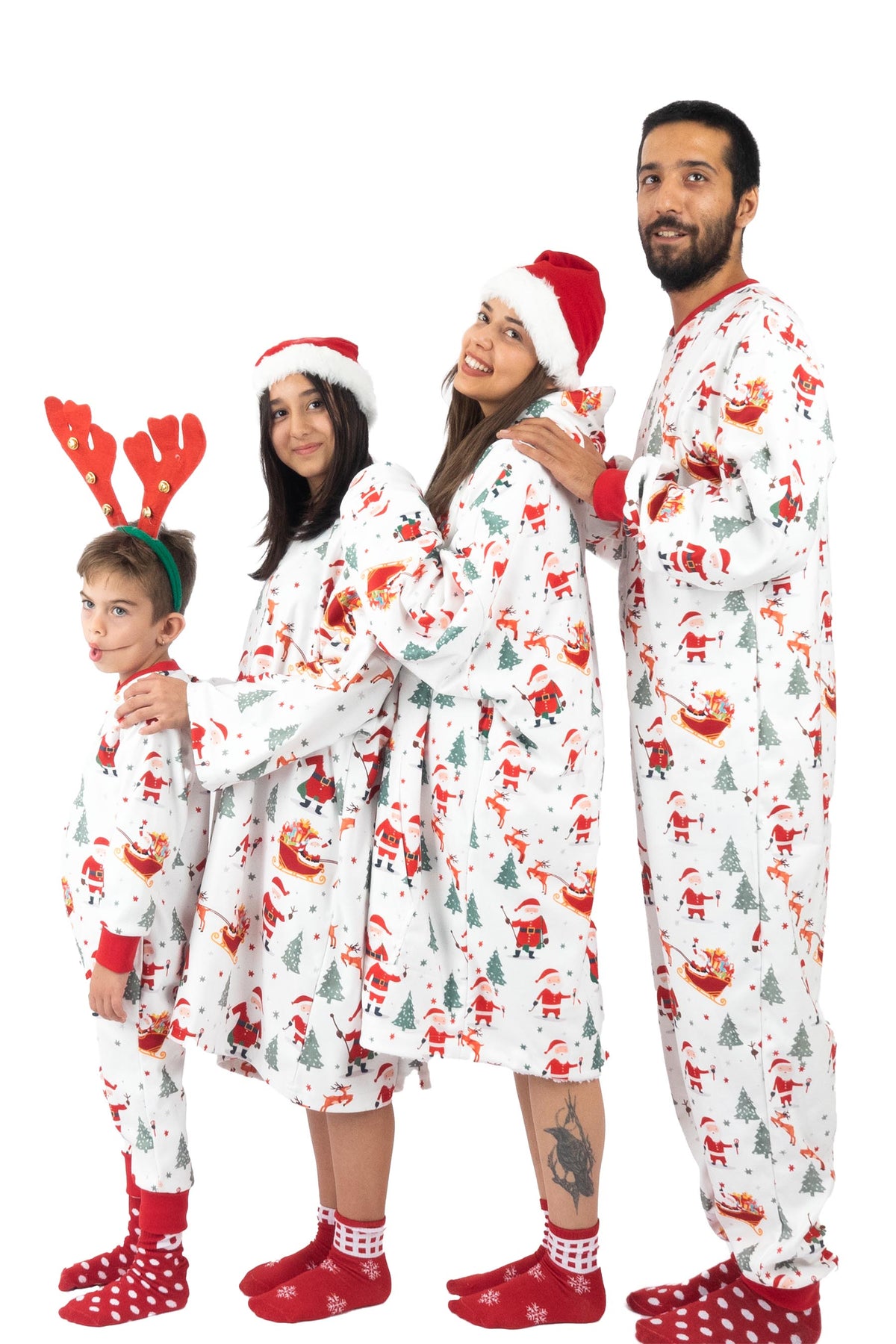 Santa Family Matching Pajama Collection Hoodie Blanket