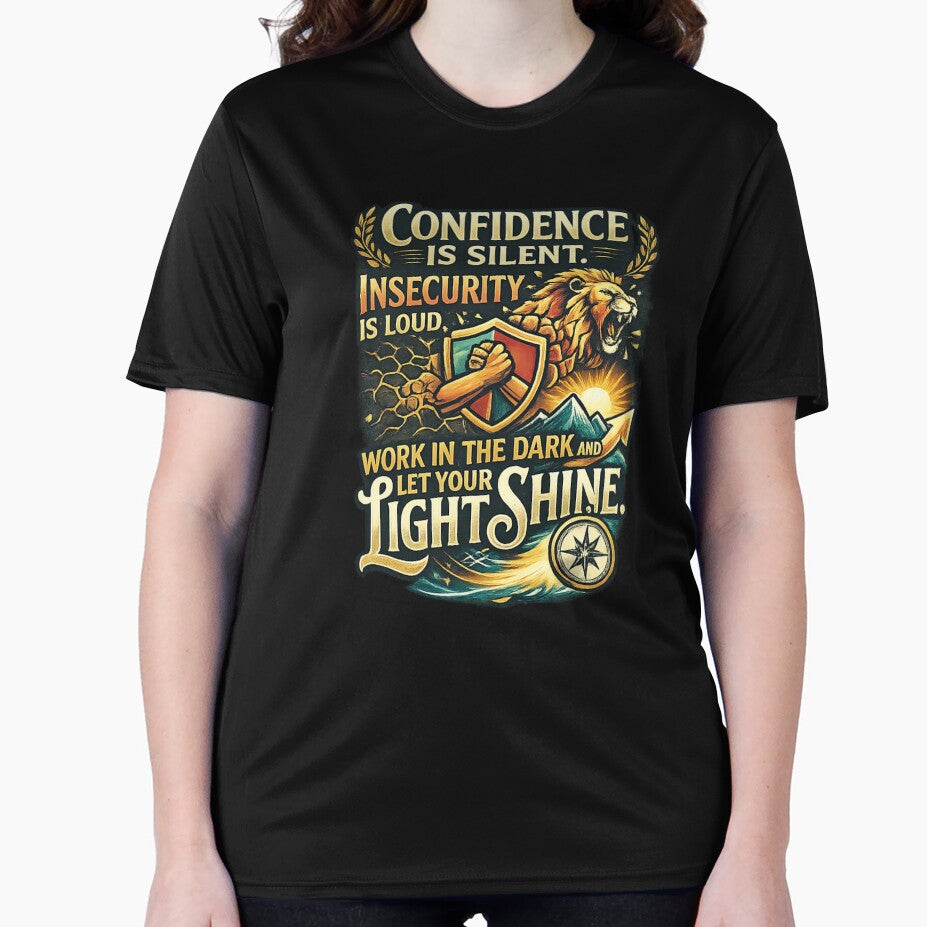 Confident Lion Silent Strength Workout T-Shirt by printspurely