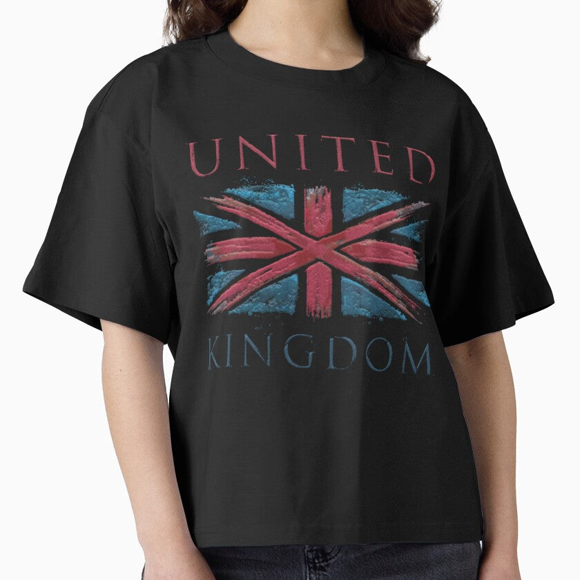 grunge and rusty united kingdom x flag - embroidery iron patch textured graphic artwork by hayrpictures