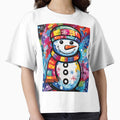 Hippie Snowman Pop Art Style by MCGrafxStudio