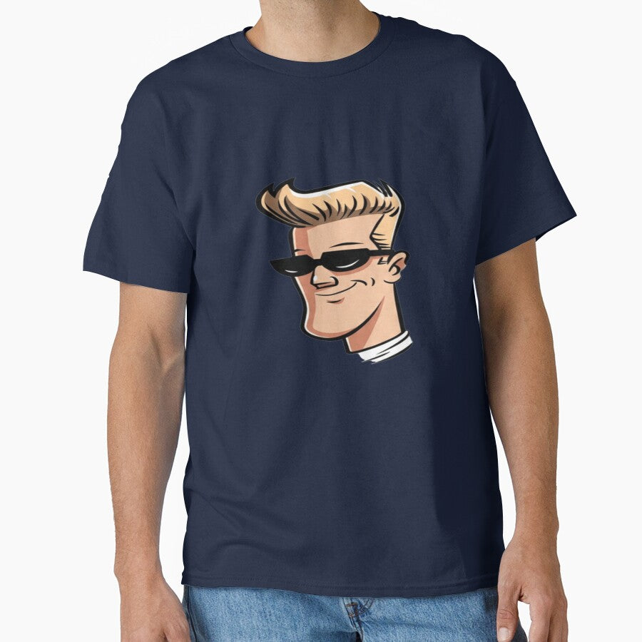 Funny Retro Cartoon Muscle Guy Face | Cool Confident Character by Nexahubonline