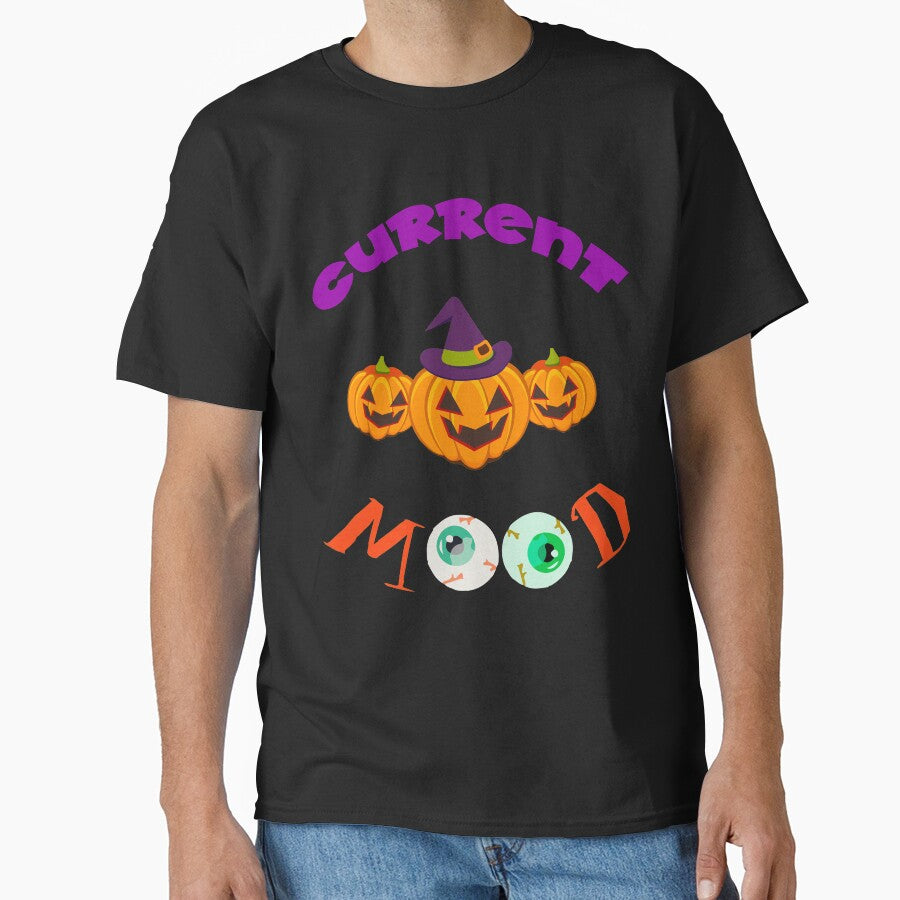 Halloween Pumpkin Current Mood Spoop Novelty Shirt by Bendthetrend