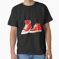 Red High-Top Canvas Sneakers by Sfumata Illustration