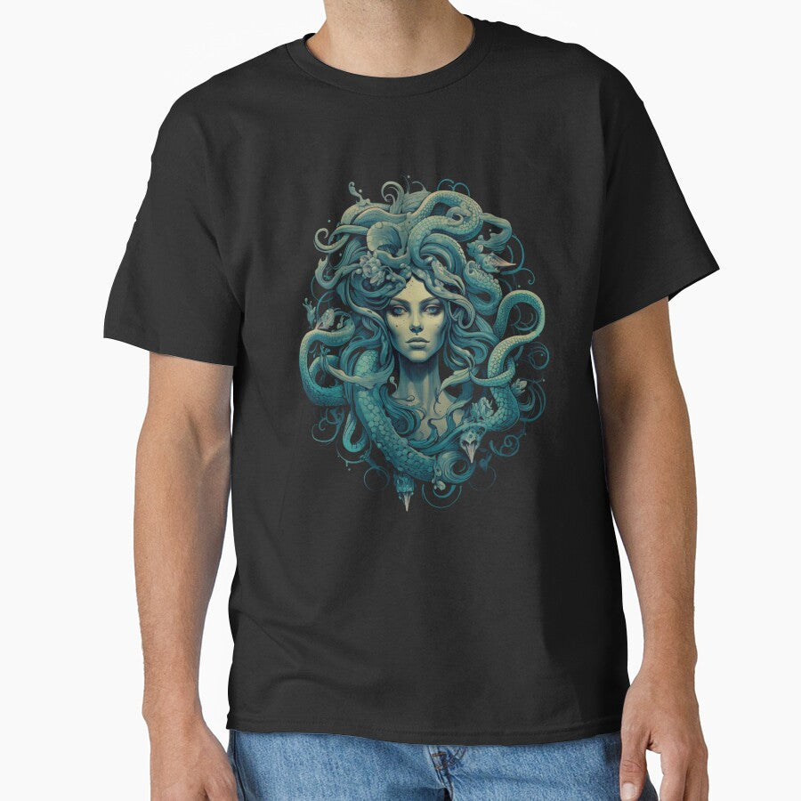 Retro Design Medusa Greek Mythology by Chmielayka