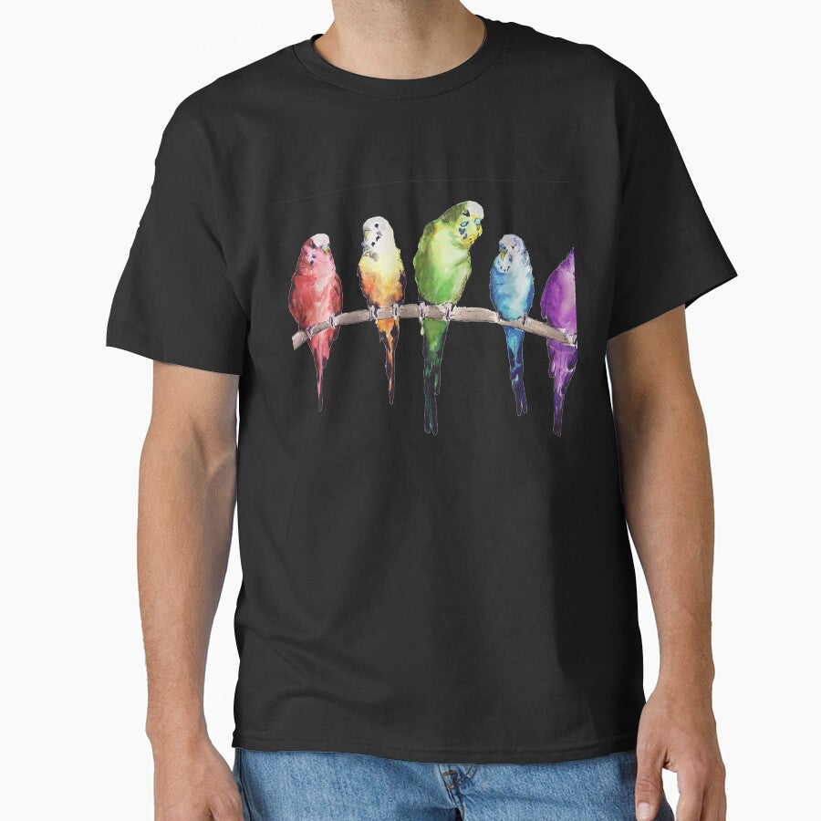 Rainbow budgie birds meme, Rainbow budgie birds stickers, Rainbow budgie birds shirt For Mom Dad Kids by yota habi