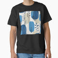 Boho-Style Cool Blue Hues Abstract Art Designs by DEC02