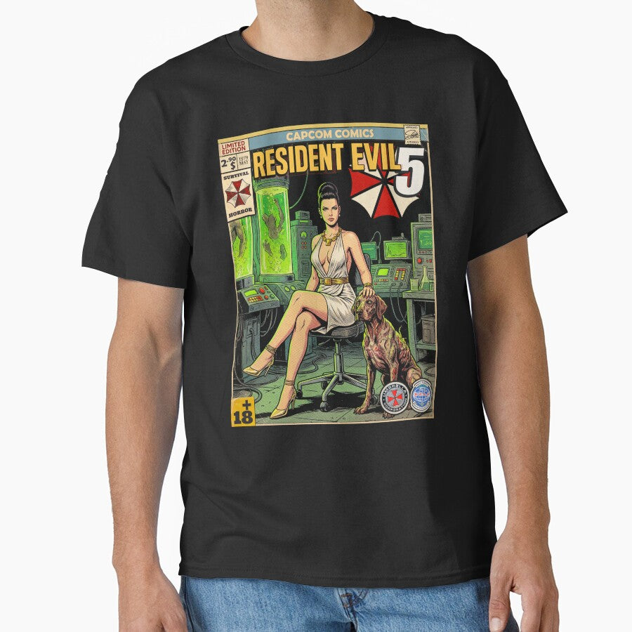 Resident Evil 5 Excella Gionne Classic Comic Cover Retro Gaming Art by Back2Collage