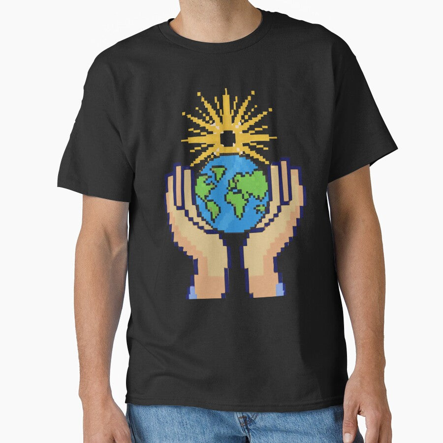 Earth in Our Hands – Pixel Art Symbol of Hope by Aquarius-club