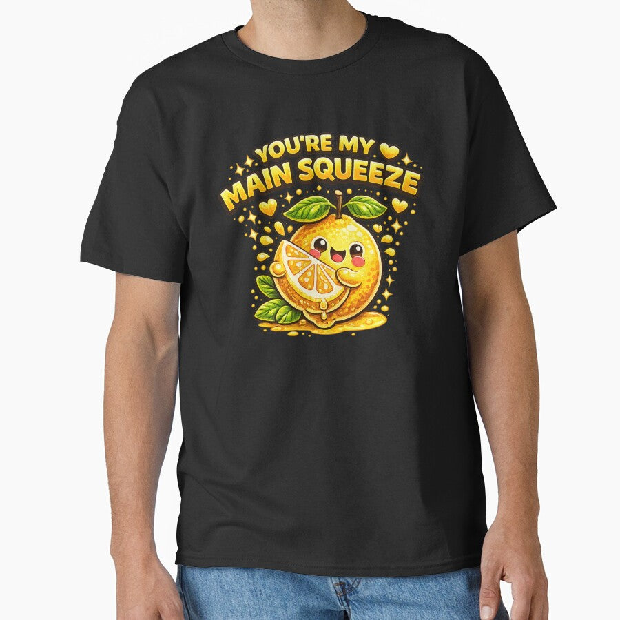 You’re My Main Squeeze Lemon Pun Shirt by Papier Atelier Art