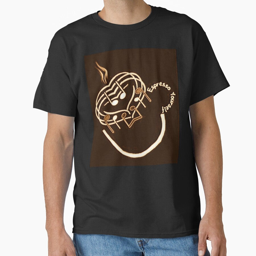 Musical Espresso Coffee Cup Pun Brown by IvaRenee