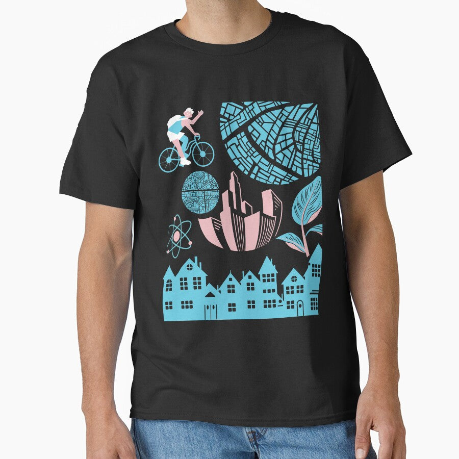 Black Artisctic pattern  of Momuments & buildings | Urban planner gift by chi vana