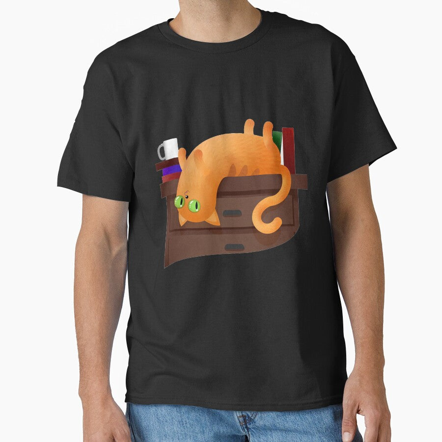 Cute Crazy Eyed Catnip Kitty on Drawers with Books meme, Cute Crazy Eyed Catnip Kitty on Drawers with Books Stickers, Cute Crazy Eyed Catnip Kitty on Drawers with Books shirt For Mom Dad Kids by yota habi