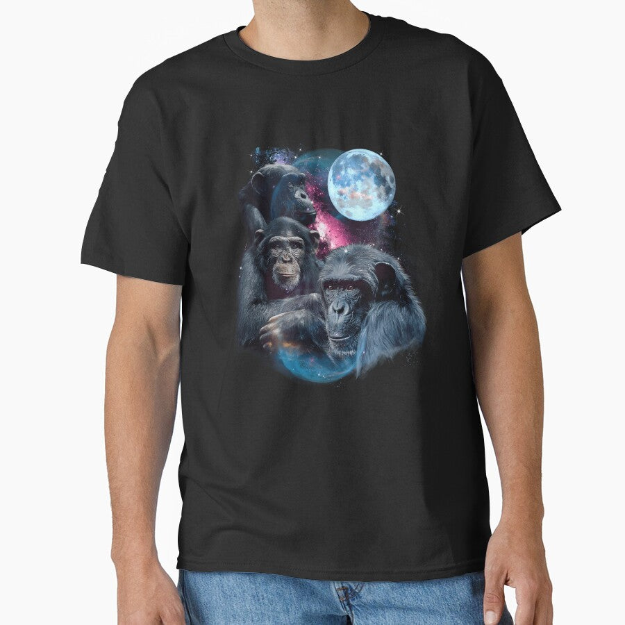 3 Moon Chimpanzee Monkey Chimp Ape Animal Novelty by neyvrvdpez49