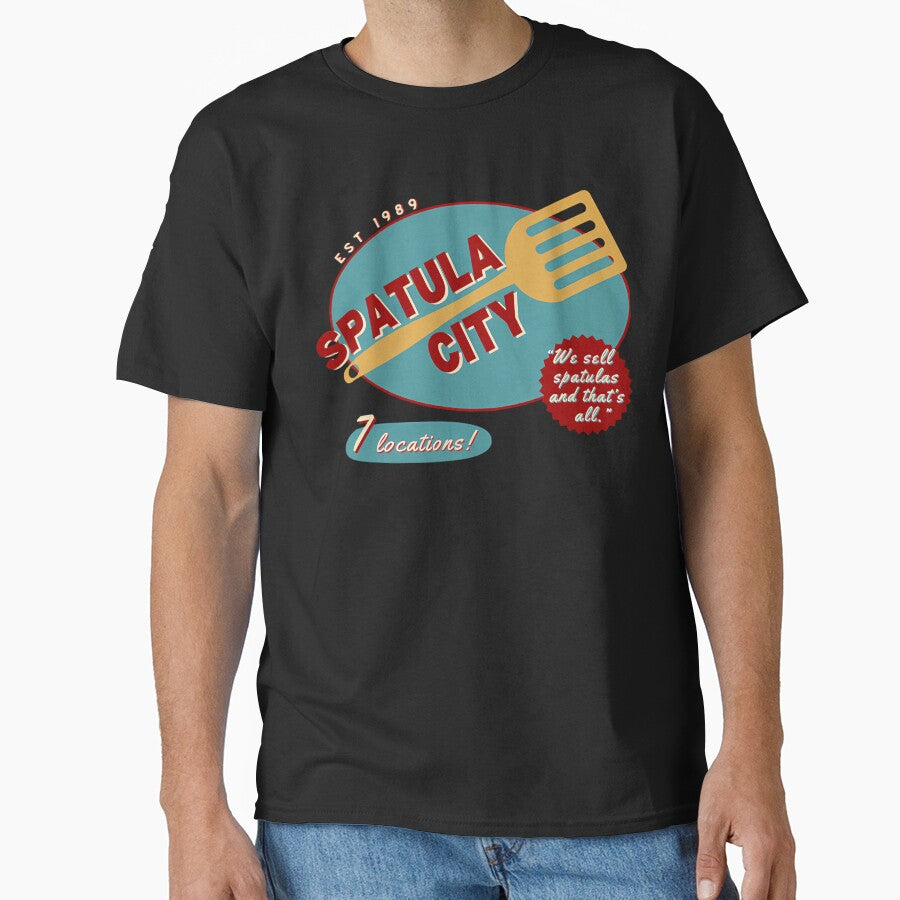 Spatula City retro logo - blue/red by Baby-Care