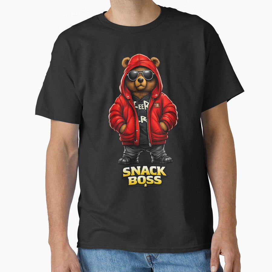Snack Boss Streetwear Bear Hoodie & T-Shirt Design by Kevin Shearer