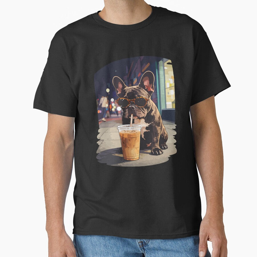 French Bulldog Iced Coffee Funny Dog Lover Aesthetic by kiralynstration