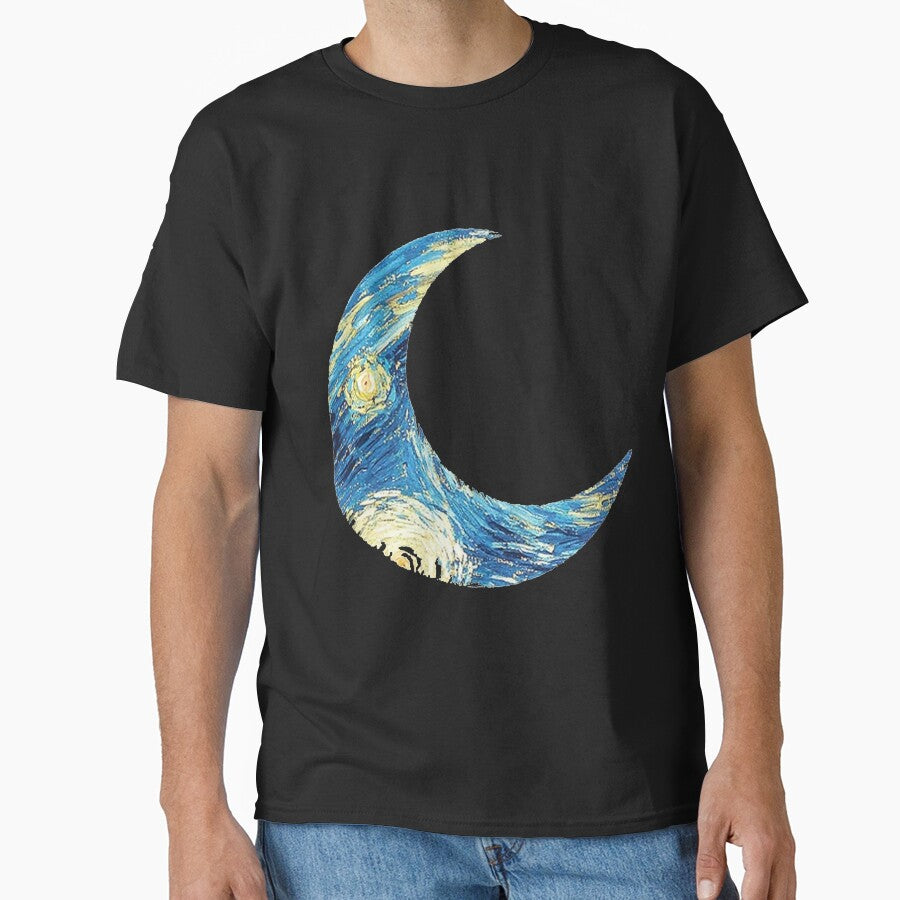 Starry Moon meme, Starry Moon stickers, Starry Moon shirt For Mom Dad Kids by yota habi