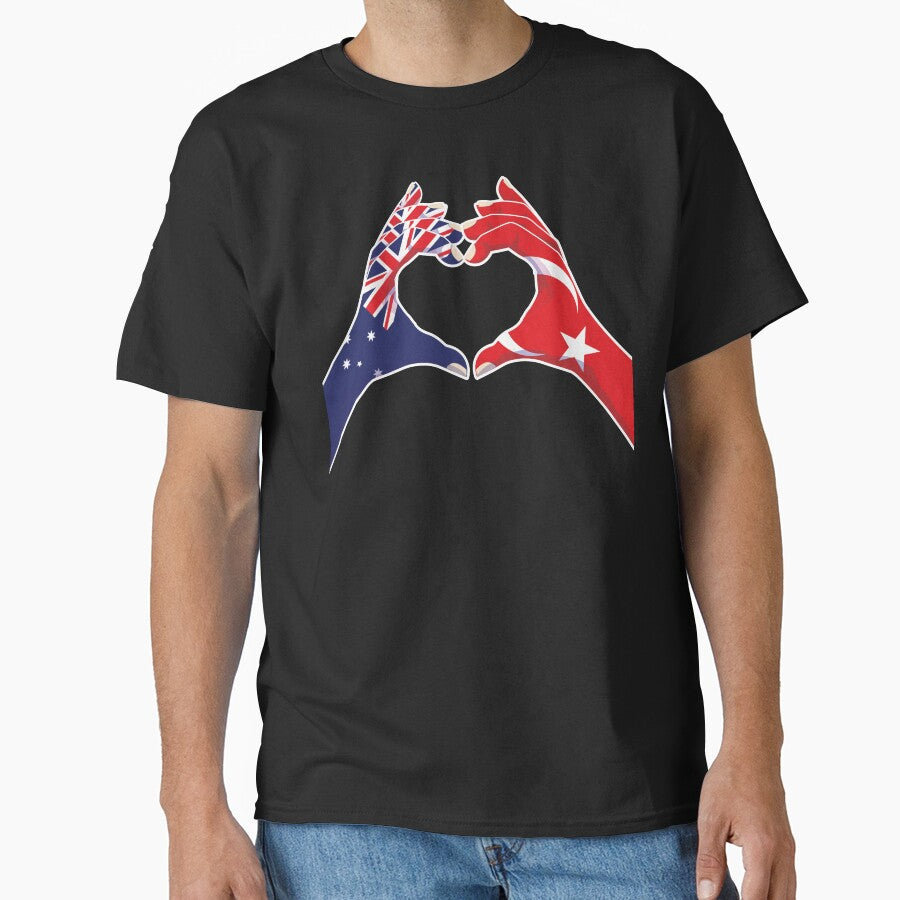 Türkiye Turkish Australian Australia Love Heart Peace by FlagX