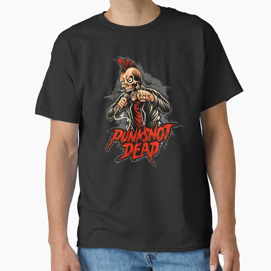 Punk's Not Dead Skull Punk Rock by TshirtsOnline-