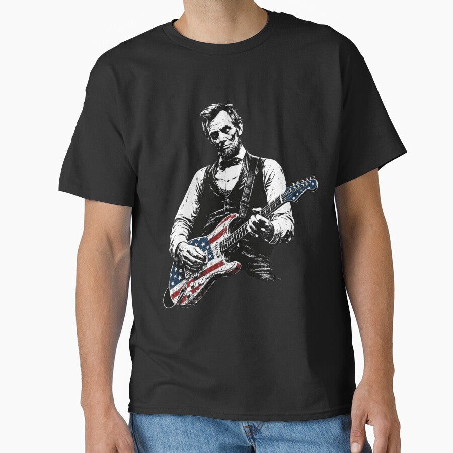 President Abraham Lincoln Playing Guitar Abe Lincoln by first-shirt ⭐ ⭐ ⭐ ⭐ ⭐