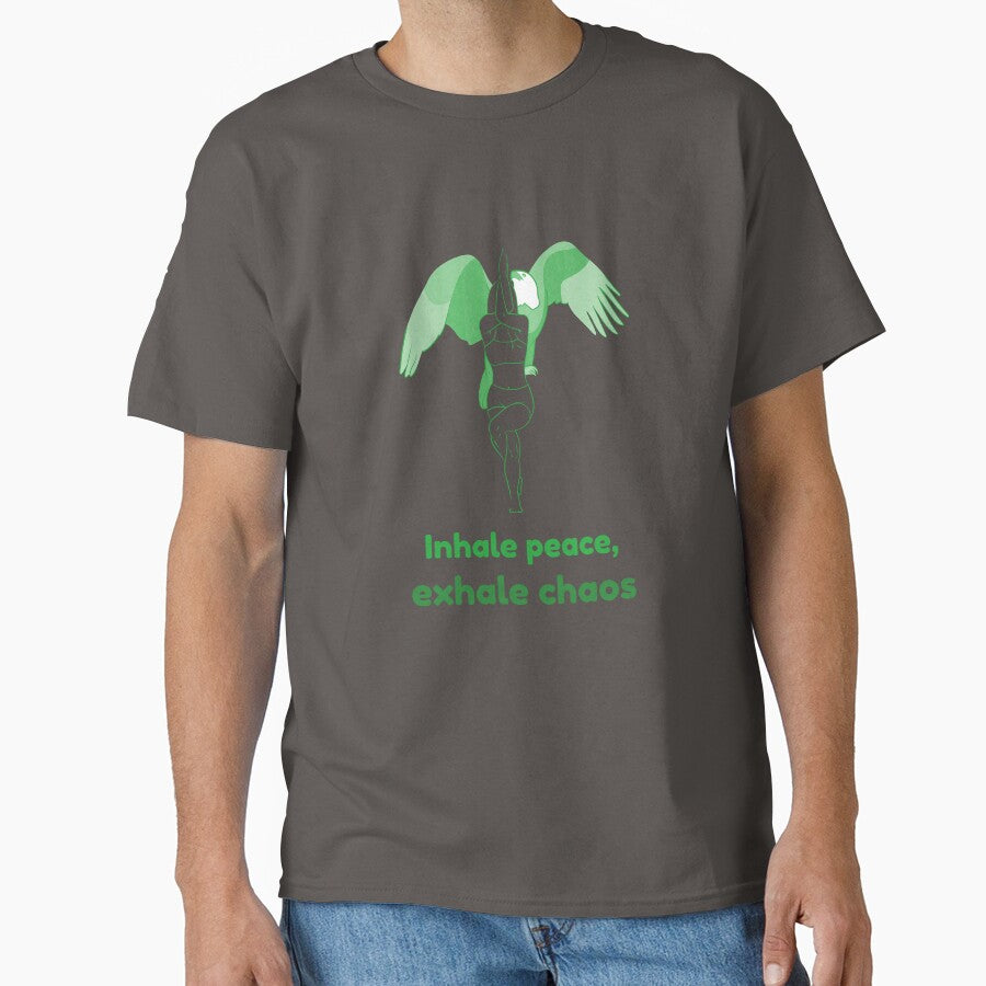 Eagle Yoga Pose Garudasana – Inhale Peace Exhale Chaos Meditation Yoga Design by WellspringXflow