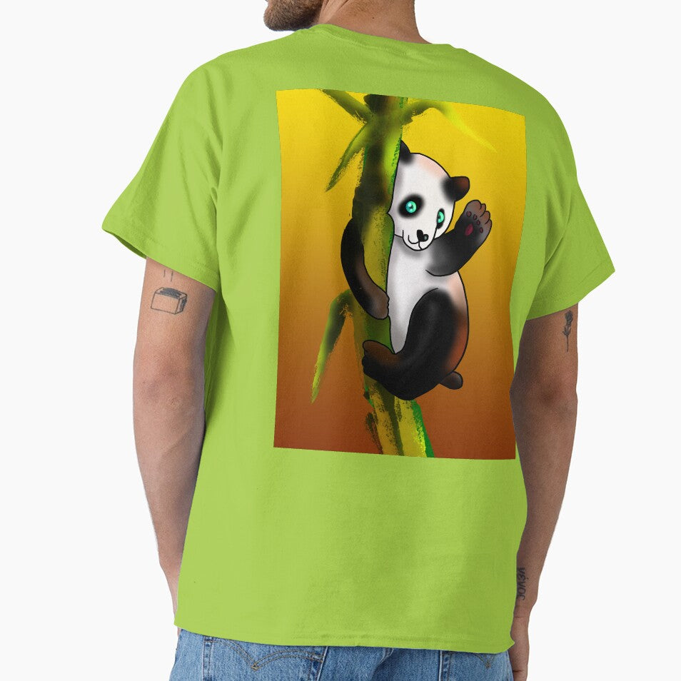 cartoon panda on bamboo by BeingNow