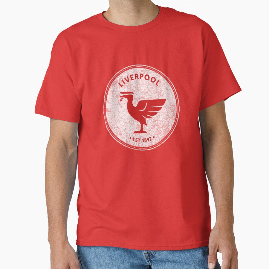Liverpool Liverbird BIG Vintage Retro RED T-Shirt by Red-since-1892