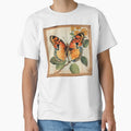 Butterfly Orange Floral Vintage Style Art Nouveau by TheBohemianLark