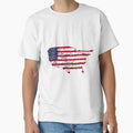 Distressed USA Map T-Shirt for Men and Women by AllStarMerch